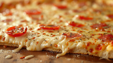 A slice of pizza with cheese and tomatoes on top