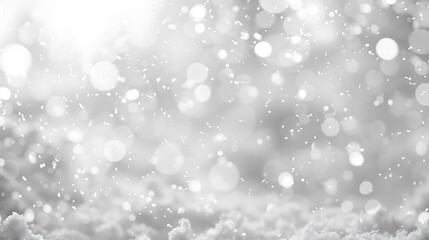Obraz premium Silver glitter texture white sparkling shiny wrapping background Silver Sequins in Abstract Focus