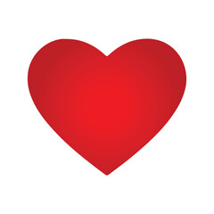 icon of red  heart illustrations, Love symbol , vector isolated on white background
