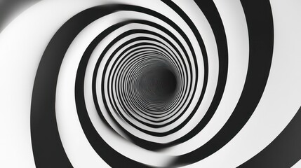 A black and white spiral vortex with a dark center.