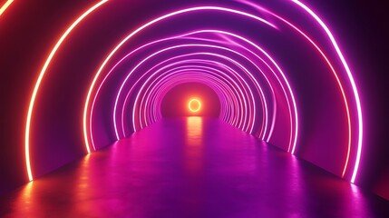 Obraz premium Radiating Neon Light Burst, futuristic flashes, Motion lights, Colorful Streaks on Dark Background