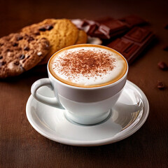 cup of coffee with cinnamon