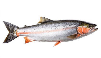 Obraz premium Salmon fish on white background isolated