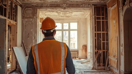 Historic Building Restoration: An architect overseeing the restoration of a historic building