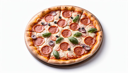 pizza on white Background