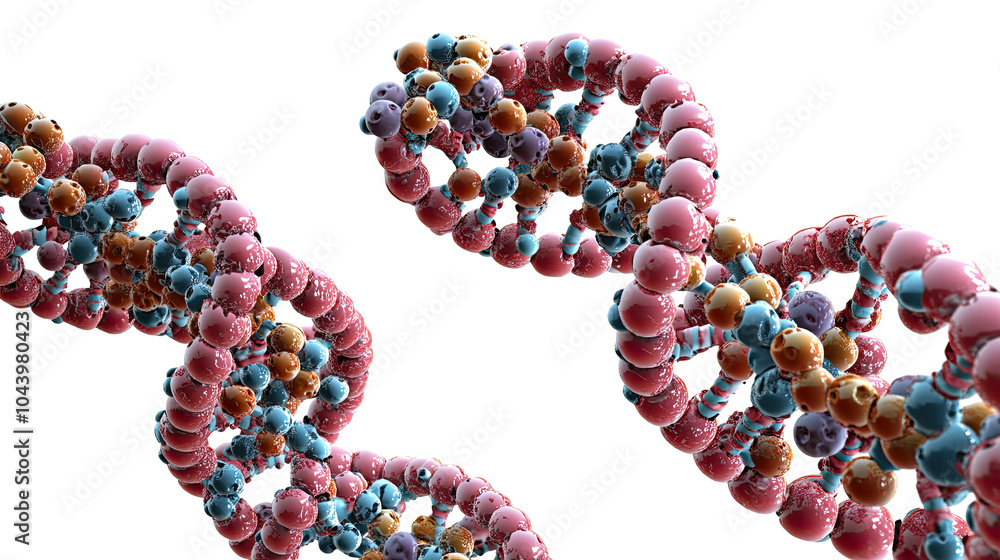 Aufkleber isolated dna genome structures showcasing intricate molecular design generative ai