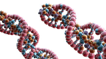 Isolated DNA Genome Structures Showcasing Intricate Molecular Design Generative AI