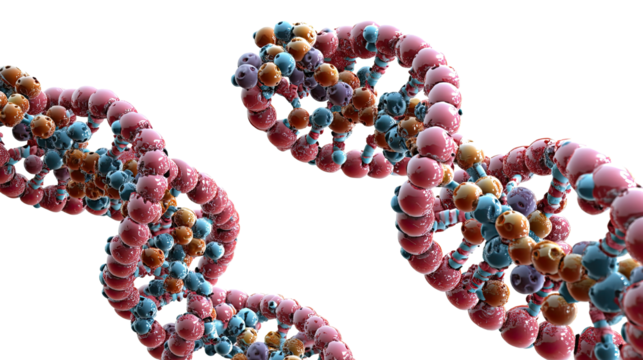 Isolated DNA Genome Structures Showcasing Intricate Molecular Design Generative AI