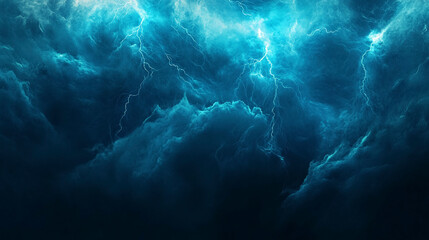 Realistic thunder light and blue smoke cloud bottom frame. Mysterious lightning glow border wide panoramic element