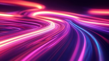 Radiating Neon Light Burst, futuristic flashes, Motion lights,  Colorful Streaks on Dark Background