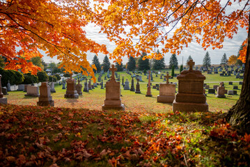cemetery in autumn