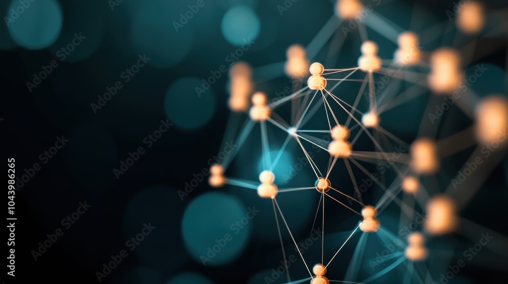 Poster a data visualization illustrating the flow of information through a network, highlighting the seamle