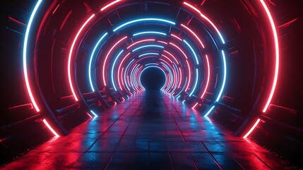 Fototapeta premium Radiating Neon Light Burst, futuristic flashes, Motion lights, Colorful Streaks on Dark Background