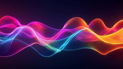 Naklejka premium Radiating Neon Light Burst, futuristic flashes, Motion lights, Colorful Streaks on Dark Background