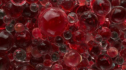 Abstract red blood cells in fluid motion