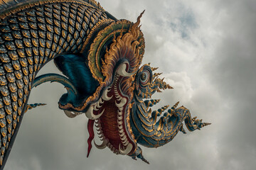 Dragon sculpture, Wat Rong Seua Ten, Chiang Rai, Thailand