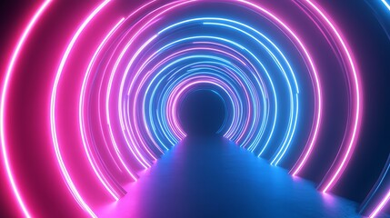 Naklejka premium Radiating Neon Light Burst, futuristic flashes, Motion lights, Colorful Streaks on Dark Background