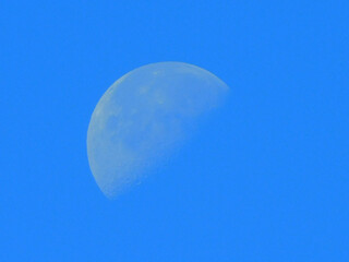moon in blue sky for backgrounds