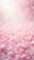 Obraz premium Soft pink cherry blossom petals creating a gentle airy texture