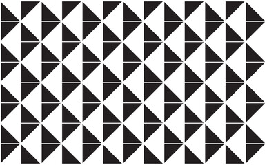 Fototapeta premium Seamless geometric pattern combination of black and white triangle shapes with white line accents. Perfect for printing, design backgrounds, wallpaper and tiles, gift wrapping