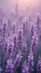 Fototapeta premium Dreamy texture of lavender heather flowers on a light background