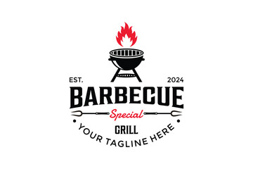 special grill logo design template Vector illustration.eps10