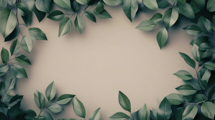 A natural front page border design with leaves and vines intertwining elegantly