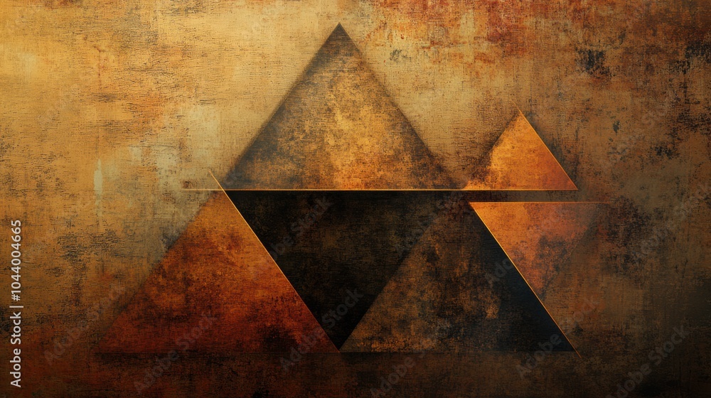 Leinwandbilder the artwork features asymmetrical triangular shapes arranged on a textured background, showcasing a 