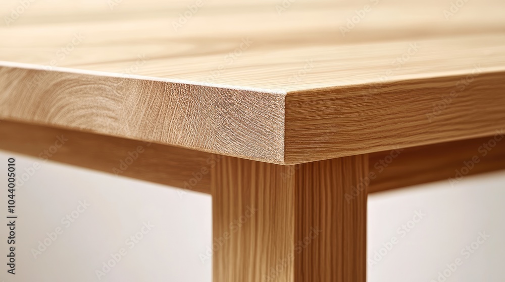 Poster natural wooden sheetboard with minimalist design, focusing on clean lines and a smooth finish, creat