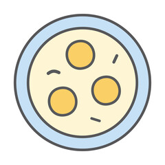 Fototapeta premium Bacteria cells filled outline icon for web, mobile and infographics.