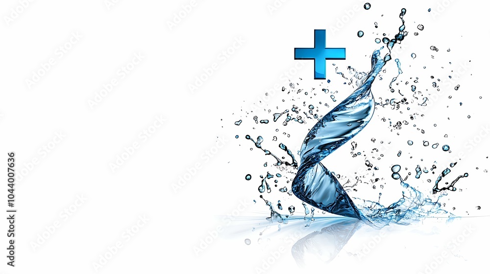 Poster dynamic splash of water captivating visuals of movement and fluidity for modern designs and projects