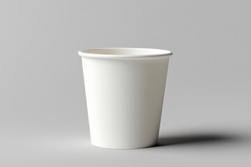 Instant Ramen Cup Mockup. Empty Blank Cup for Instant Noodles Packaging in Cream Color with Clipping Path