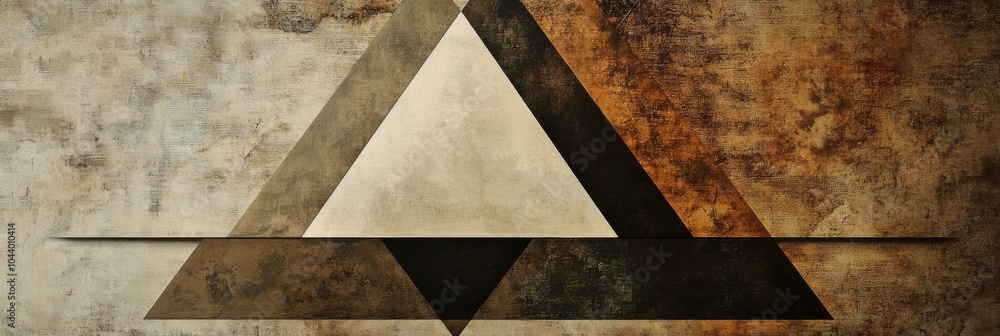 Leinwandbilder triangular shapes are arranged asymmetrically against a textured backdrop, showcasing a blend of ear