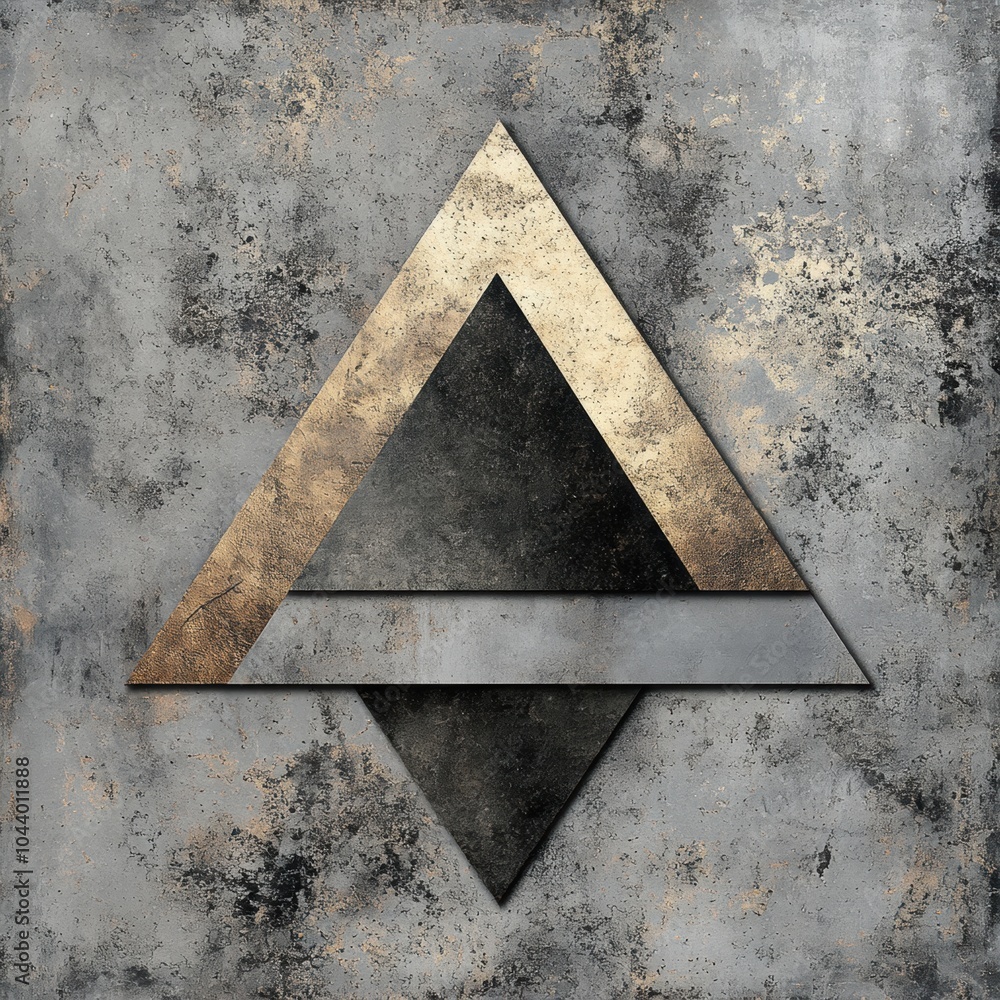 Fototapete Textured background features asymmetrical triangular shapes in varying colors, highlighting a unique modern artistic expression. Generative AI