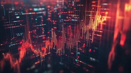 Fototapeta premium Stock market strategies developed from forex trading graph data analysis