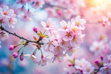 Obraz premium Minimalist Spring Cherry Blossom Photography for Tranquil Nature Scenes