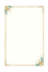 Obraz premium Design Briefvorlage Vorlage Vintage Rahmen Blüten