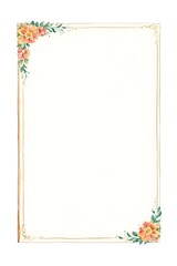 Obraz premium Design Briefvorlage Vorlage Vintage Rahmen Blüten
