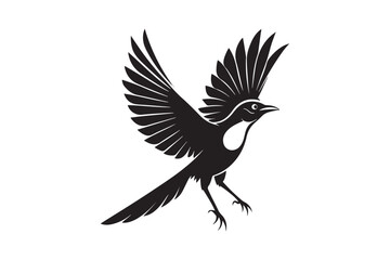 Mockingbird silhouette vector illustration, Mockingbird silhouette vector