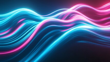 Fototapeta premium Radiating Neon Light Burst, futuristic flashes, Motion lights, Colorful Streaks on Dark Background