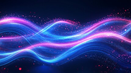 Obraz premium Radiating Neon Light Burst, futuristic flashes, Motion lights, Colorful Streaks on Dark Background