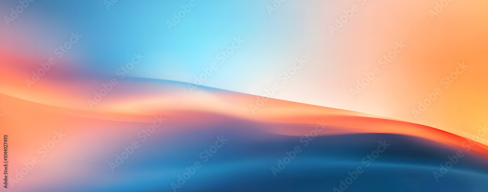 Poster dark blue design and orange gradient abstract background design banner with blur design