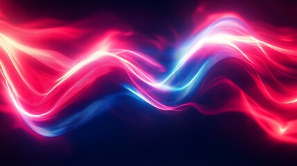 Obraz premium Radiating Neon Light Burst, futuristic flashes, Motion lights, Colorful Streaks on Dark Background