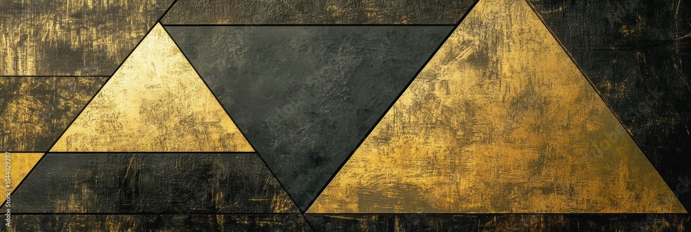 Aufkleber the artwork features asymmetrical triangular shapes against a textured background, showcasing a bold