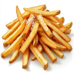 Crispy Salted French Fries Watercolor Illustration, French Fries, Food Photography, Fast Food