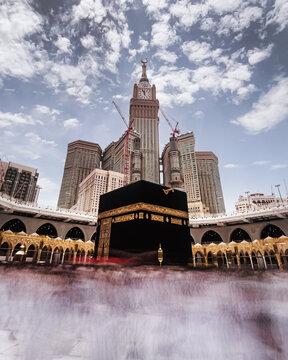 View of the Kaaba in Mecca, Saudi Arabia