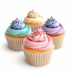  A cupcakes isolated on a white background.