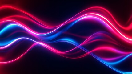 Obraz premium Radiating Neon Light Burst, futuristic flashes, Motion lights, Colorful Streaks on Dark Background