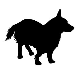 Dog pet silhouette. Vector illustration