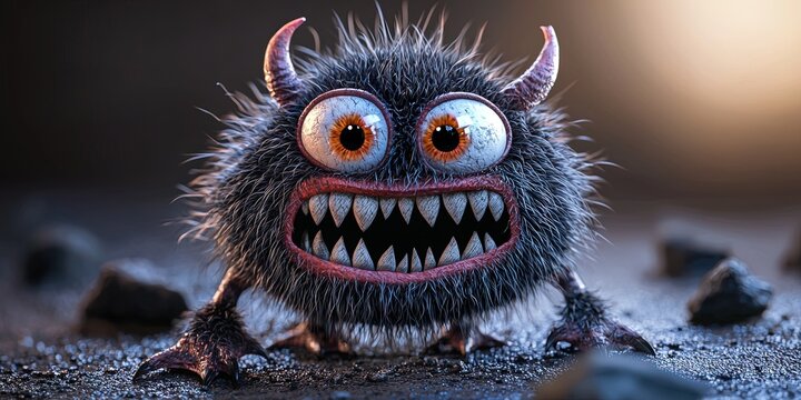 funny 3D cartoon character with a modern animation style